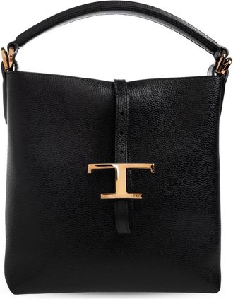 Tod's Leren handtas - Dames - Handtassen - Zwart - ONE Size - Leer - Tassen