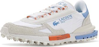 Lacoste Elite Active Sneakers Mens Shoes White/Light Blue : 10.5 D - Medium, Suede