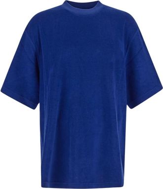 Burberry Logo T-Shirt - Heren - T-shirts - Blauw - M - Katoen - Tops
