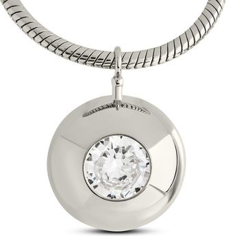 Sterling Forever Zora CZ Dome Pendant Necklace