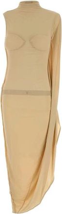 Jean Paul Gaultier Skin Stretch Viscose Jurk - Dames - Casual kleedjes - Roze - M - Kleedjes