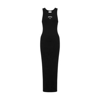 Moschino Stretch Cotton Dress - female - Moschino - Maxi Dresses - Black - 2XS - Dresses