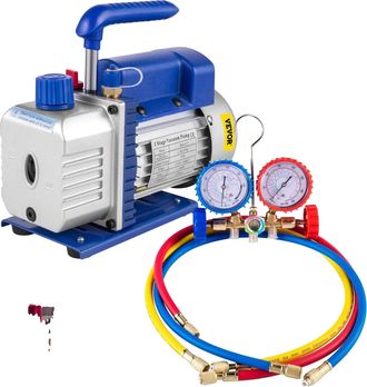 OEM Bomba De Vac&iacute;o, 1/4 Hp, Conexi&oacute;n Sae De 1/4, 1.8 Cfm, Man&oacute;metro De 1-4 Hp