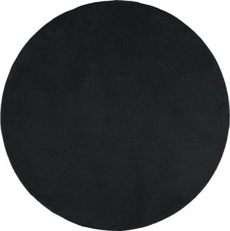 vidaXL Alfombra de pelo corto oviedo negro ø 160 cm Vidaxl