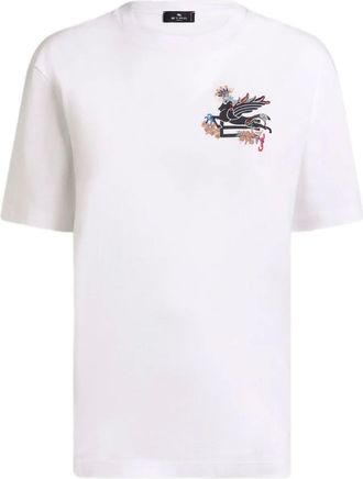 Etro T-shirt con motivo Pegaso - Bianco