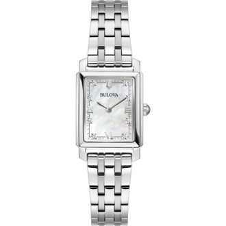 Bulova Sutton Dames Horloge Zilverkleurig 96P244