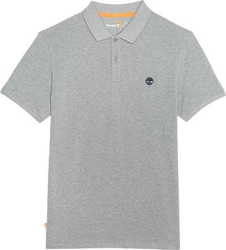Timberland Cotton Logo Poloshirt - Heren - Polos - Grijs - M - Katoen - Tops