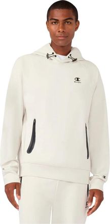 Champion C-Tech Hooded Sweatshirt - Heren - Hoodies - Beige - L - Katoen - Hoodies & sweatvesten