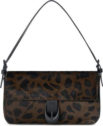 Staud Harlow Genuine Calf Hair Shoulder Bag in Leopard Print Calf Hair at Nordstrom