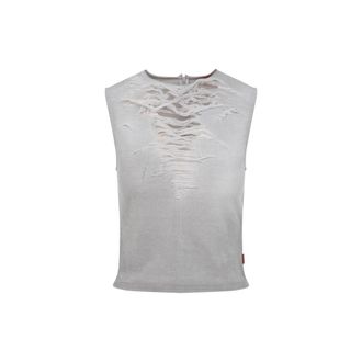 Diesel Grey Distressed Front Top