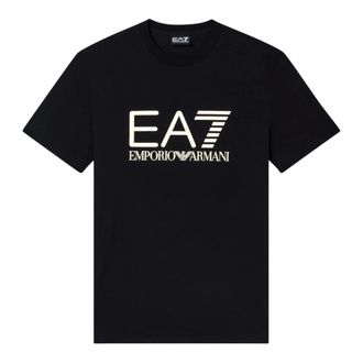 Emporio Armani T-Shirts, male, Black, Size: 3XL Cotton Jersey T-Shirt with Logo