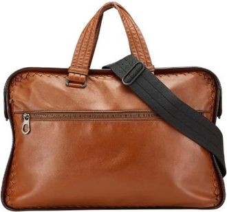 Bottega Veneta Pre-owned Handbags, female, Brown, Size: ONE SIZE Pre-owned Leather handbags