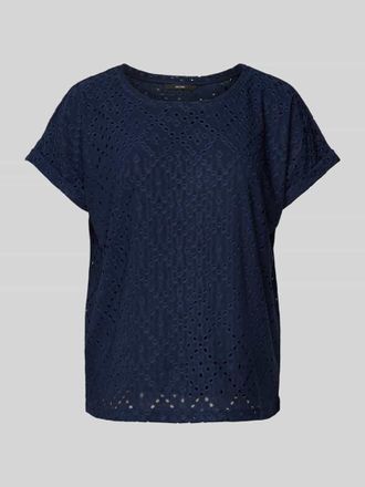 Vero Moda Relaxed Fit T-Shirt mit Lochspitze Modell TASSA in Marine, Gr&ouml;&szlig;e XS