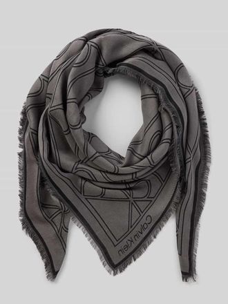 Calvin Klein Schal mit Label-Print in Dunkelgrau, Größe 1