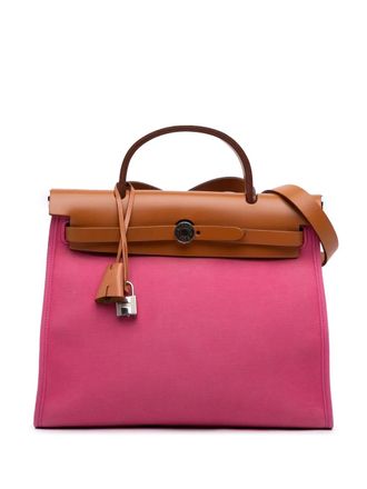 Hermès 2012 Toile Herbag Zip 31 tas - Bruin