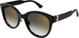Cartier C Decor Grey Cat Eye Ladies Sunglasses CT0438SA 001 56