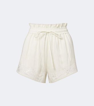 Xu Zhi Floral embroidered shorts