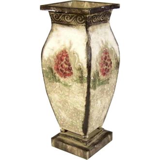 OEM Jarr&oacute;n De Metal Pintado A Mano, 35x13 Cm