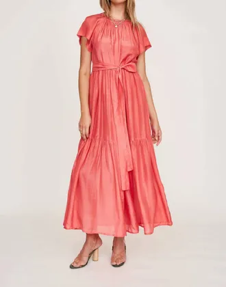 Mirth Vienna Maxi Dress In Coral
