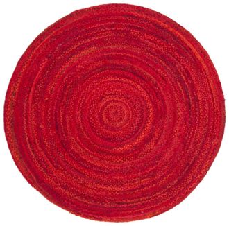 Safavieh Alfombra algod&oacute;n rojo 183 x 183 cm