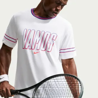 Nike Carlos Alcaraz Nike Mens Court Dri-FIT Tennis T-Shirt in White | IM6121-100