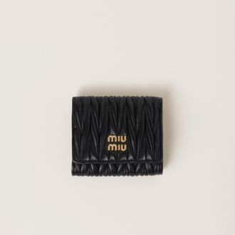 Miu Miu Small matelassé nappa leather wallet