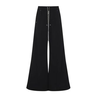 Rick Owens Wide Trousers, male, Black, Size: XL Geth Belas Pants