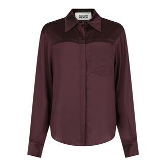 Silvian Heach Camicia Ropara - - Blouses & Shirts - Donna - Marrone - M