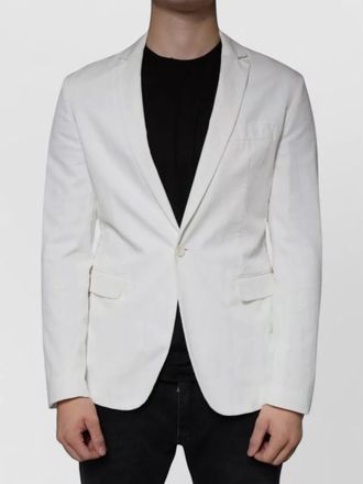 Dondup cotton single breasted blazer