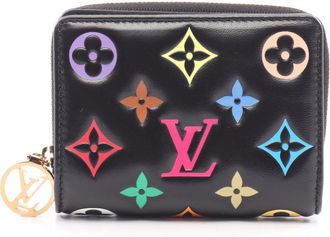Louis Vuitton Black Multi-Color Leather Wallet (Bi-Fold) (Pre-Owned)