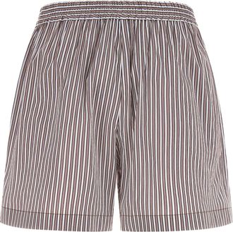 Brunello Cucinelli Womens Bordeaux Cotton Bermuda Shorts