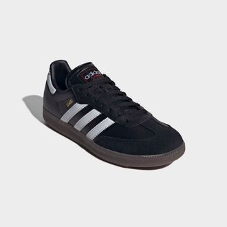 adidas Sneaker ADIDAS PERFORMANCE SAMBA IN FUSSBALL, Damen, Gr. 38,5, schwarz-weiss (core schwarz, ftwr wei&szlig;, vivid rot), Leder, Schuhe Sneaker