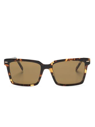 Miu Miu Eyewear Occhiali da sole squadrati con effetto tartarugato - Marrone