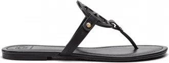 Tory Burch Ladies Black Leather Miller Sandals, Brand Size 6.5