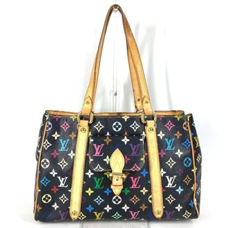 Louis Vuitton Black Multi-Color Noir Monogram Multicolore Canvas Shoulder Bag Tote Bag (Pre-Owned)
