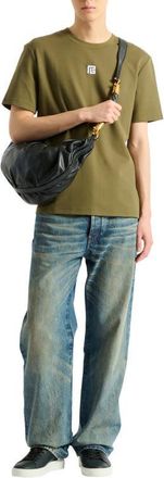 Balmain Printed Balmain Bloom T-shirt in Khaki at Nordstrom, Size X-Large