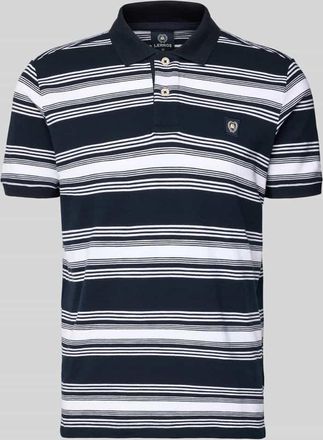 Lerros Regular Fit Poloshirt mit Label-Patch in Marine, Gr&ouml;&szlig;e XXXL