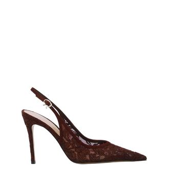 Gianvito Rossi Maroon Lyon Slingback Pumps