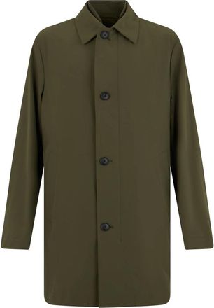 HUGO BOSS Jas in technische stof - Heren - Mantel - Groen - M - Polyester - Jassen
