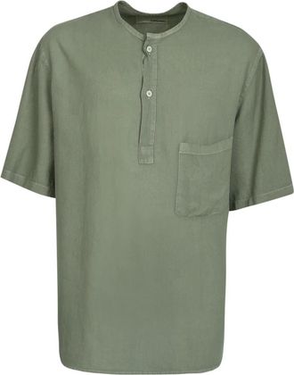 Giuseppe Di Morabito Serafino Nablus T-Shirt - Heren - T-shirts - Groen - M - Linnen - Tops