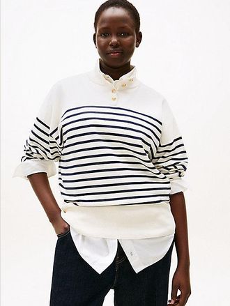 Tommy Hilfiger Jersey de rayas con botones dorados