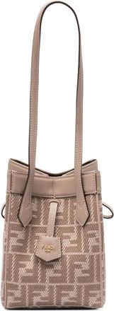 Fendi Borsa a secchiello Oragami mini - Grigio