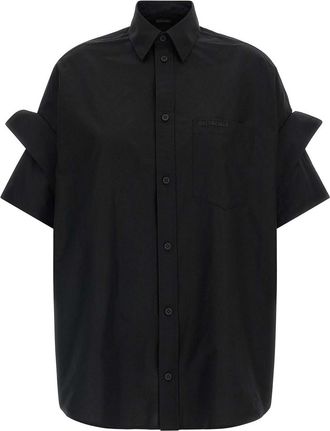 Balenciaga Turned-Up Cuffed Shirt