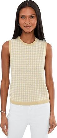Vince Gingham Taneck Womens Clothing White/Maiz : XS, Cotton/Polyamide/Wool