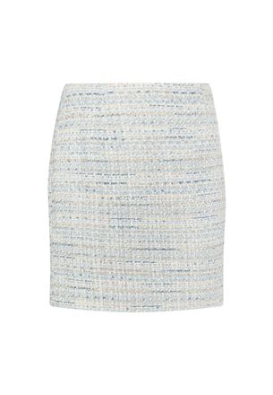 Faina Minirok van boucl&eacute; Dames Lichtblauw Veelkleurig