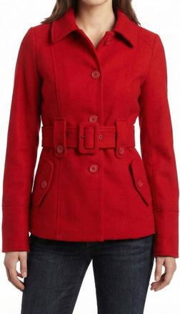 BB Dakota Nancy Pea Coat In Red