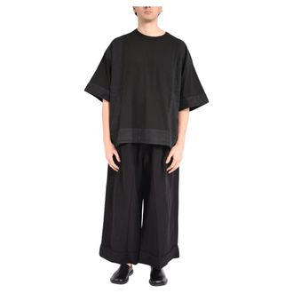 Andrea Ya'aqov Wide Trousers, male, Black, Size: L Wide Trousers