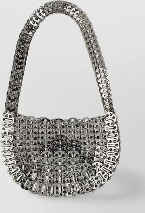 Paco Rabanne curved moon chainmail shoulder bag