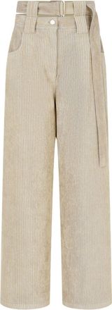 TOMBOY Pantaloni a coste con pieghe - Toni neutri