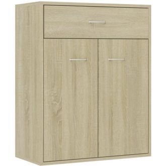 vidaXL Sideboard Sonoma Oak 60x30x75 cm Engineered Wood Vidaxl